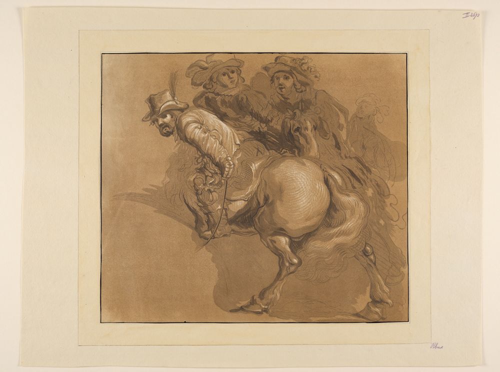 Johann Gottlieb Prestel - Vier Reiter
