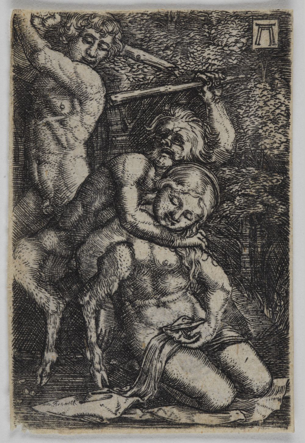 Albrecht Altdorfer - Zwei Satyren kämpfen um eine Nymphe