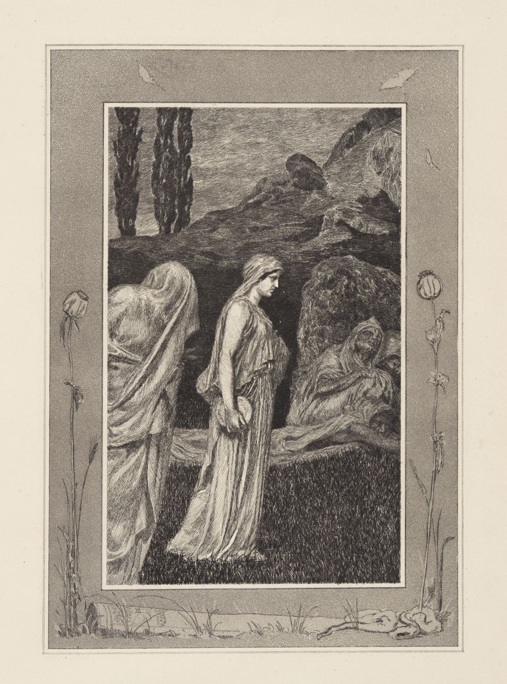 Max Klinger - Psyche im Tartarus (Amor und Psyche, Opus V, Blatt 39)