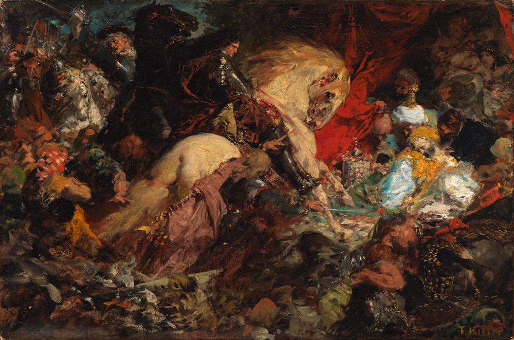 Ferdinand Keller - Ölskizze zum Türkenlouis
