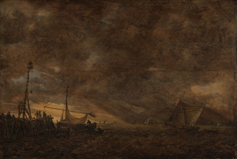 Jan van Goyen - Seestück mit aufsteigendem Gewitter