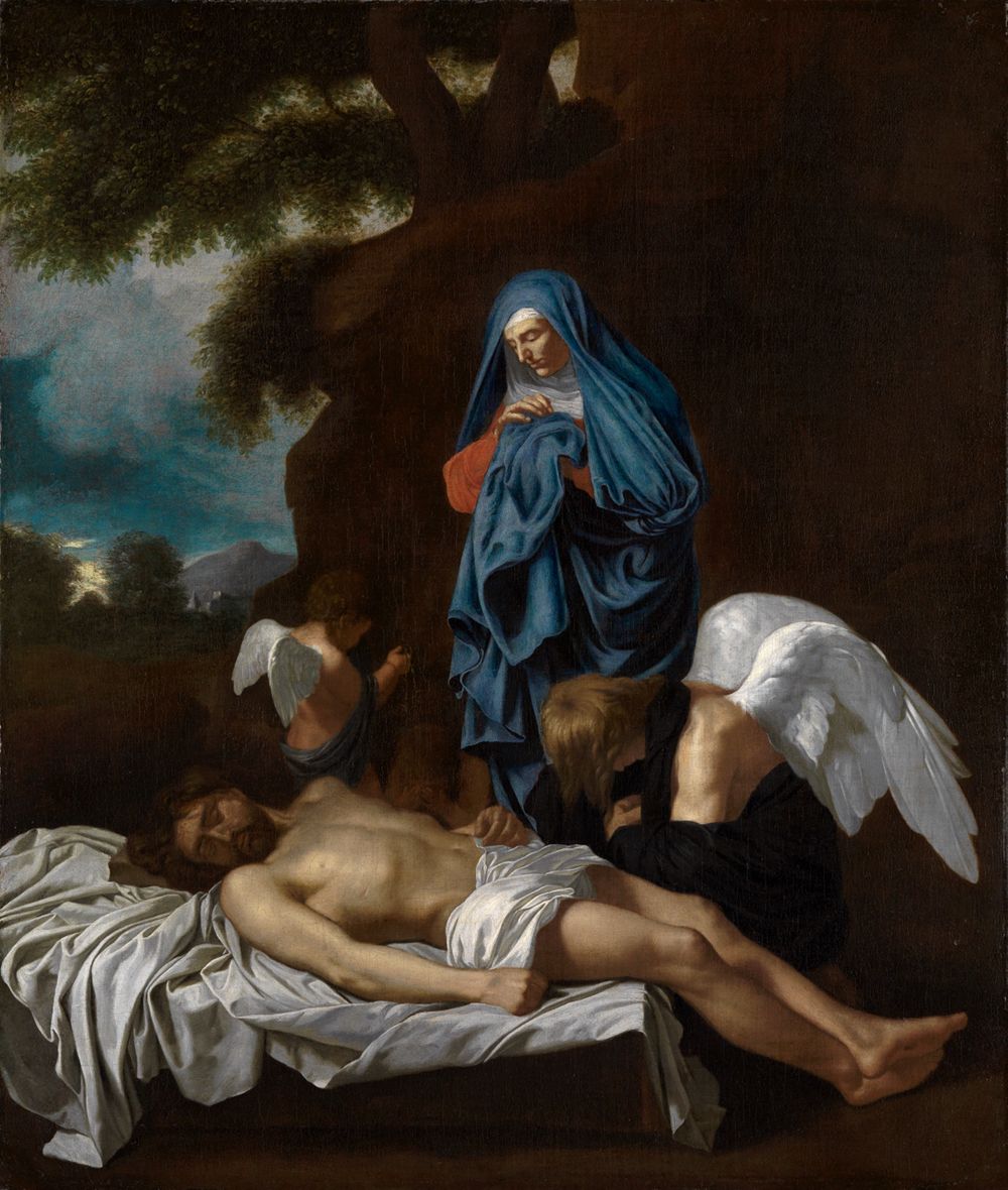 Bertholet Flémal (1614) - Maria mit dem toten Christus und klagenden Engeln