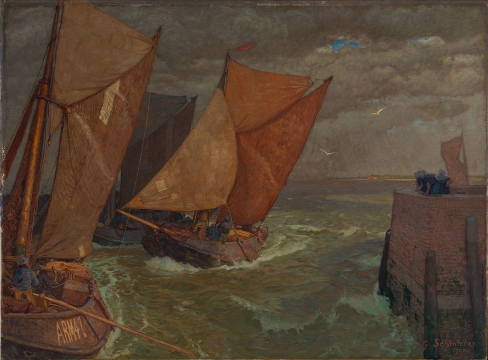 Gustav Schönleber - Hafeneinfahrt von Vlissingen
