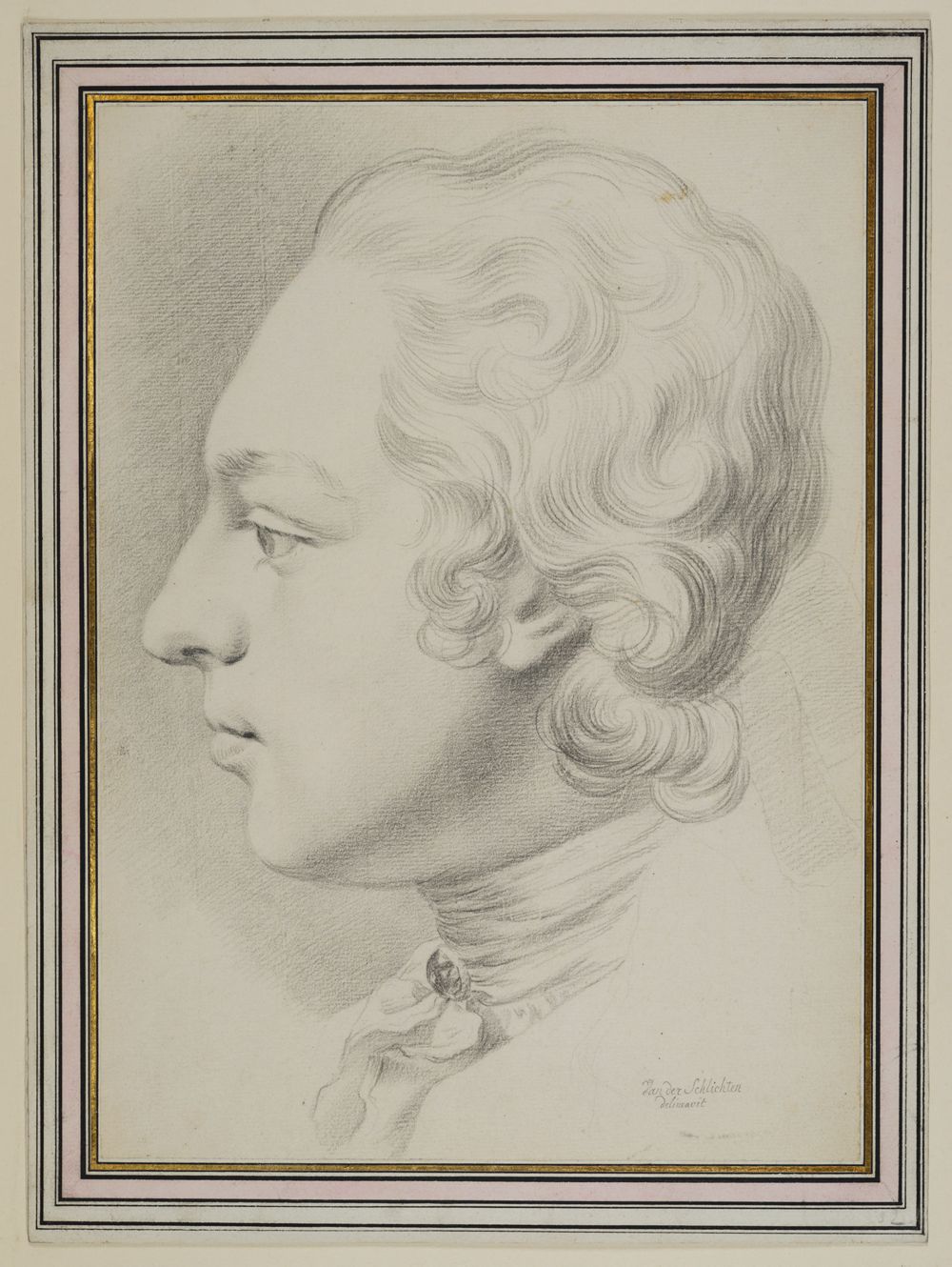 Johann Franz von der Schlichten - Bildnis eines jungen Herrn, im Profil