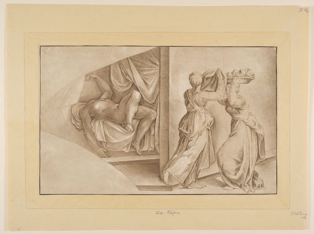 Johann Gottlieb Prestel - Judith und ihre Dienerin mit dem Haupt des Holofernes