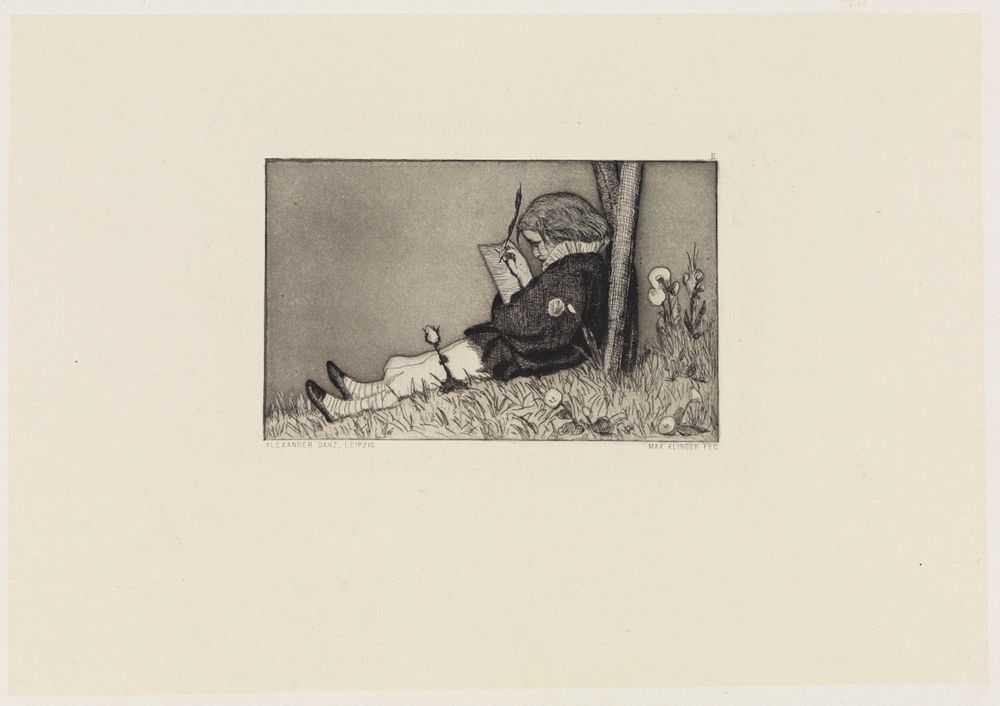 Max Klinger - Malerische Zueignung (Radierte Skizzen, Opus I, Blatt 2)