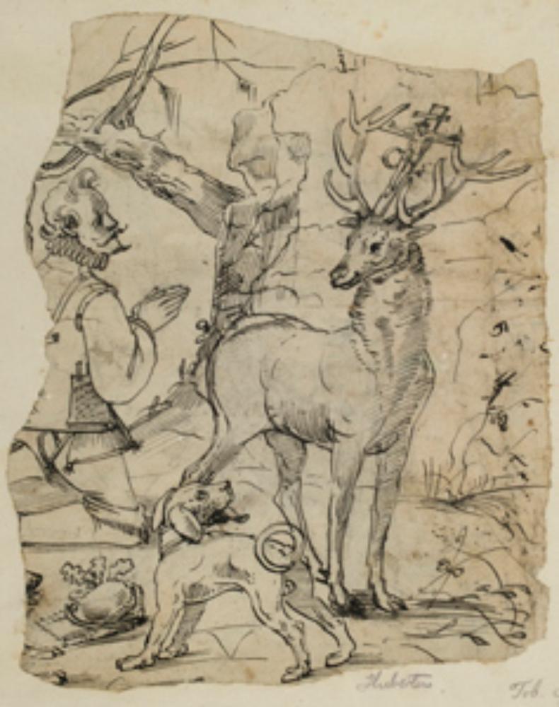 Christoph Murer (Umkreis) - Hl. Hubertus mit dem Hirsch