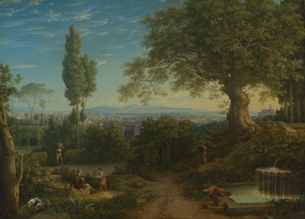 Friedrich Helmsdorf - Blick auf Rom von St. Onofrio