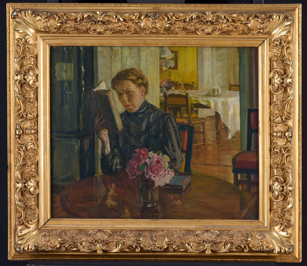Leopold von Kalckreuth (Graf) - Mucki, lesend