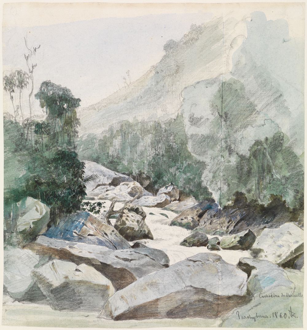 Ferdinand Keller - Gebirgsbach in Cachoeira do Marmello