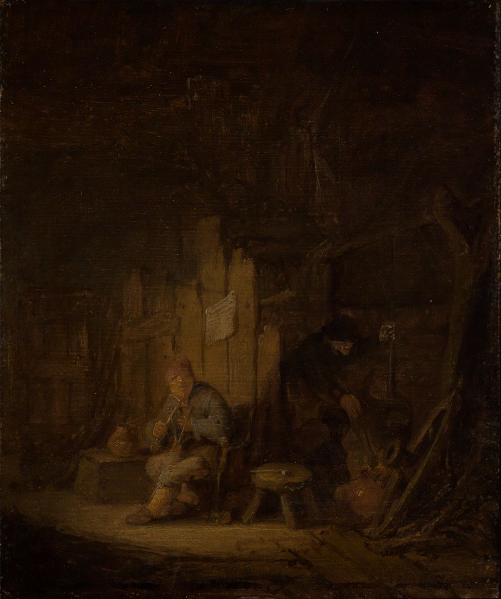 Adriaen van Ostade - Bauernpaar in einer Hütte