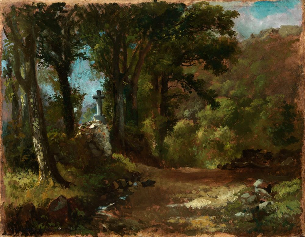 Carl Spitzweg - Das Kreuz im Walde