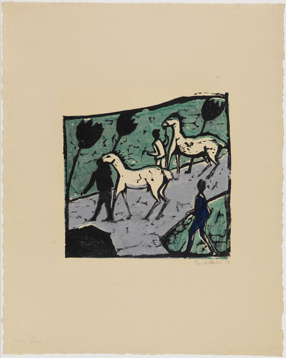 Erich Heckel - Weiße Pferde