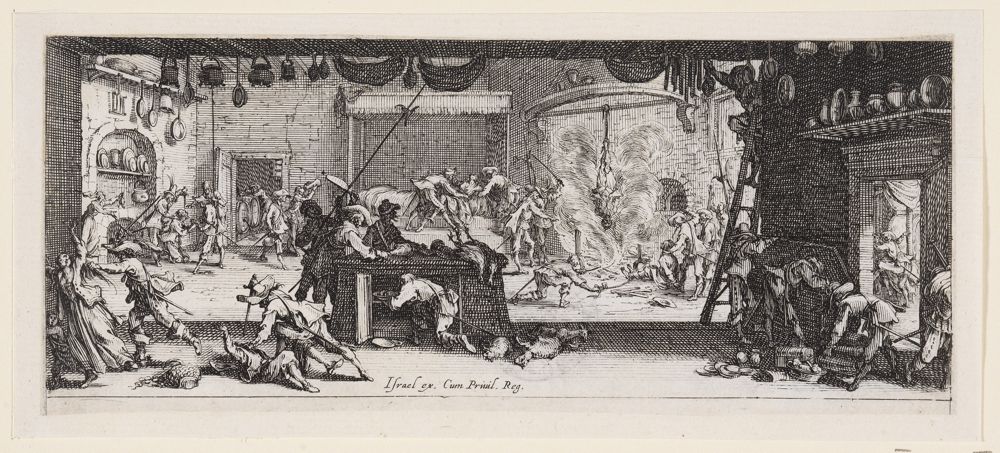 Jacques Callot - Die Plünderung eines Bauernhofes