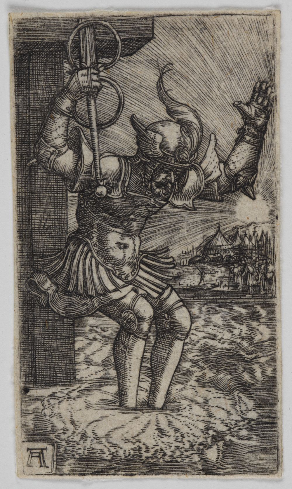 Albrecht Altdorfer - Horatius Cocles springt in den Fluss