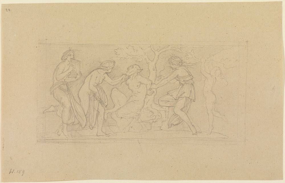 Moritz von Schwind - Pan, von den Nymphen gepeinigt