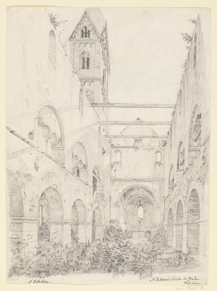 Friedrich Eisenlohr - Die Ruine der St. Johanniskirche bei Niederlahnstein