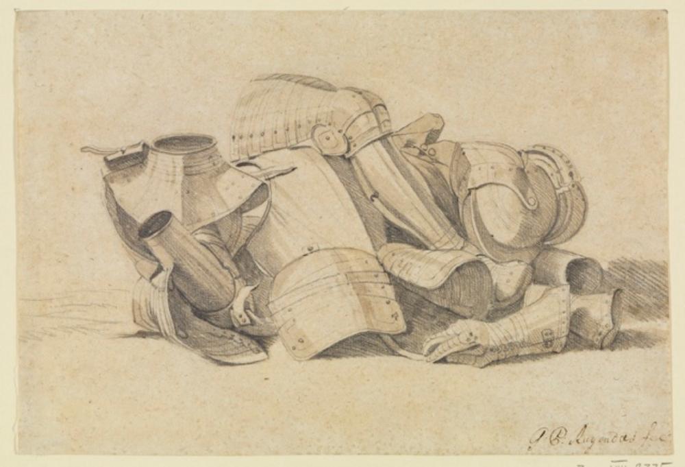 Georg Philipp Rugendas (1666) - Ein Haufen Harnischteile