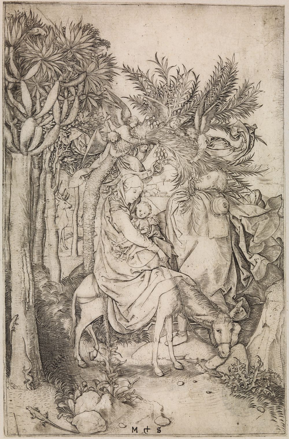 Martin Schongauer - Die Flucht nach Ägypten