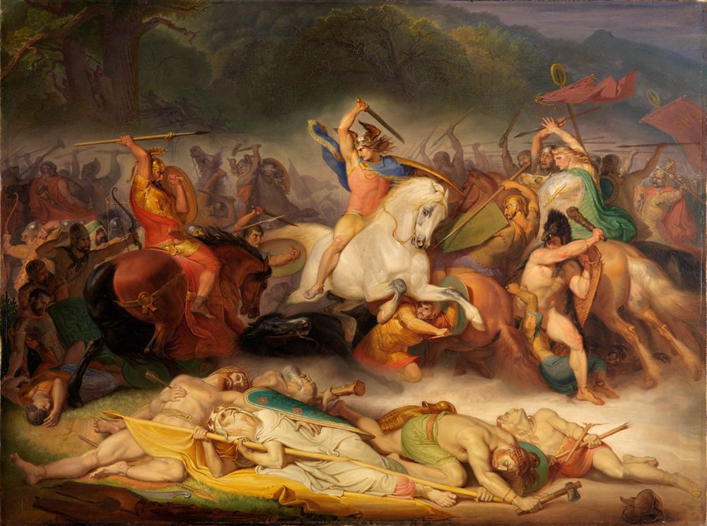 Wilhelm Lindenschmit - Die Hermannsschlacht im Teutoburger Wald