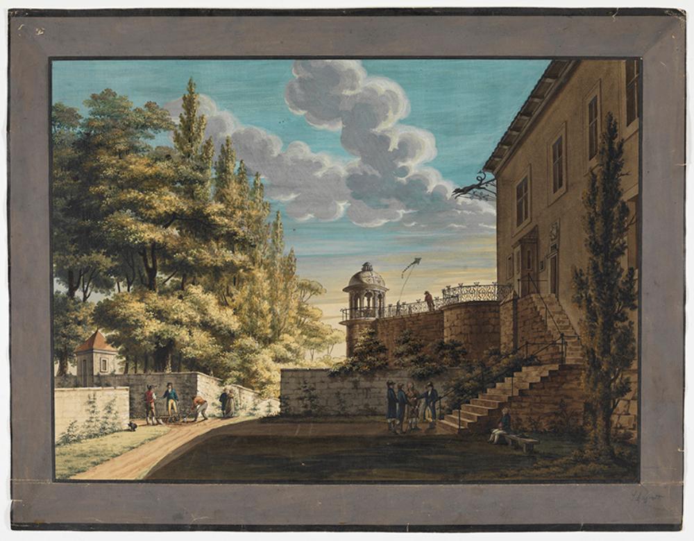 Johannes Stanislaus Schaffroth - Die Gartenfront des Neuen Schlosses in Baden-Baden