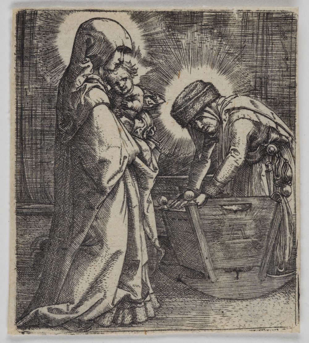 Albrecht Altdorfer - Maria mit dem Kind und der heiligen Anna an der Wiege