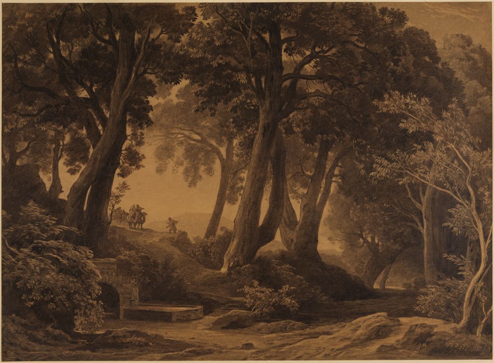 Johann Wilhelm Schirmer - Die Begegnung von Isaak und Rebekka (1. Mose 24, 62-63)