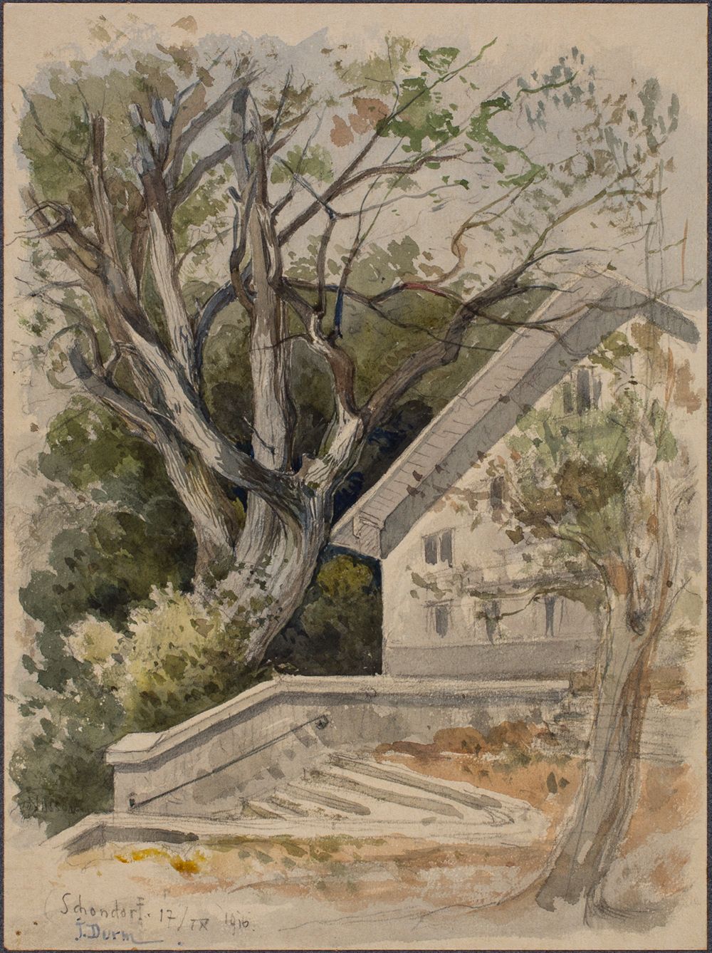 Josef Wilhelm Durm - Haus am Wald in Schondorf (Kirchen und Landschaften aus Bayern)