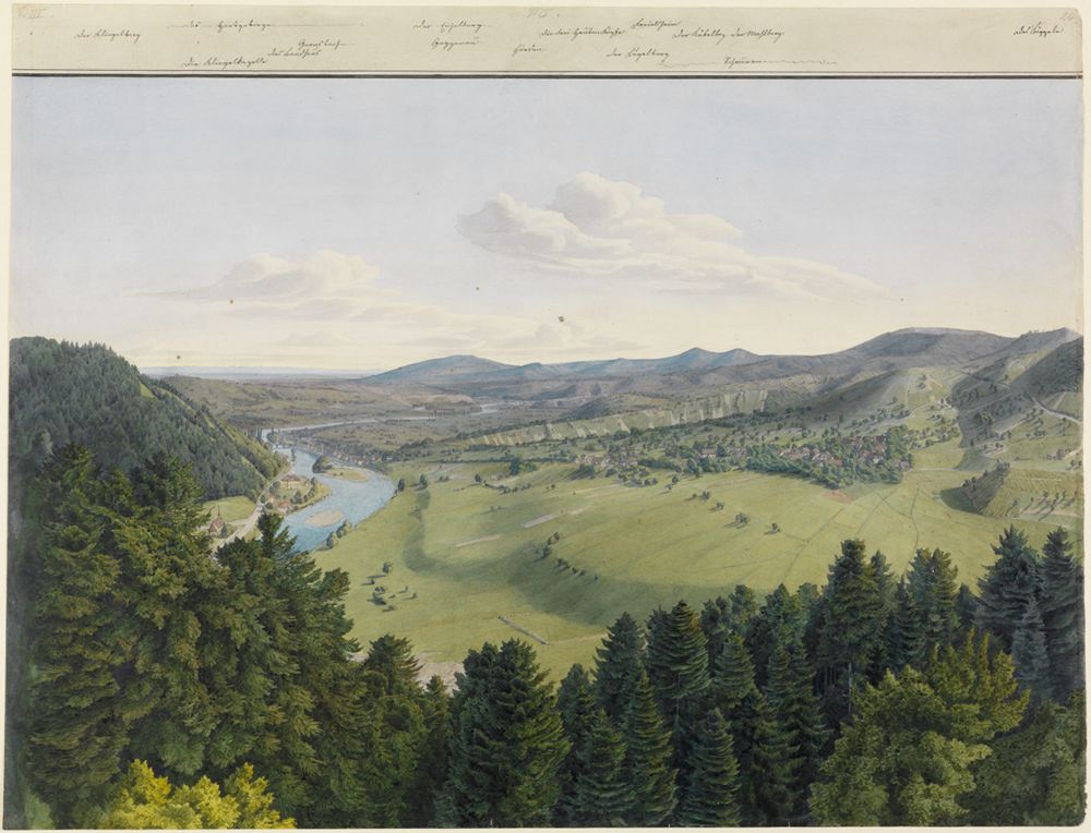 Carl Ludwig Frommel - Blick vom Bergfried des Schlosses Eberstein nach Norden