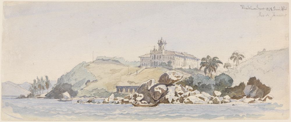 Ferdinand Keller - Die Ilha do buon Jesus bei Rio de Janeiro
