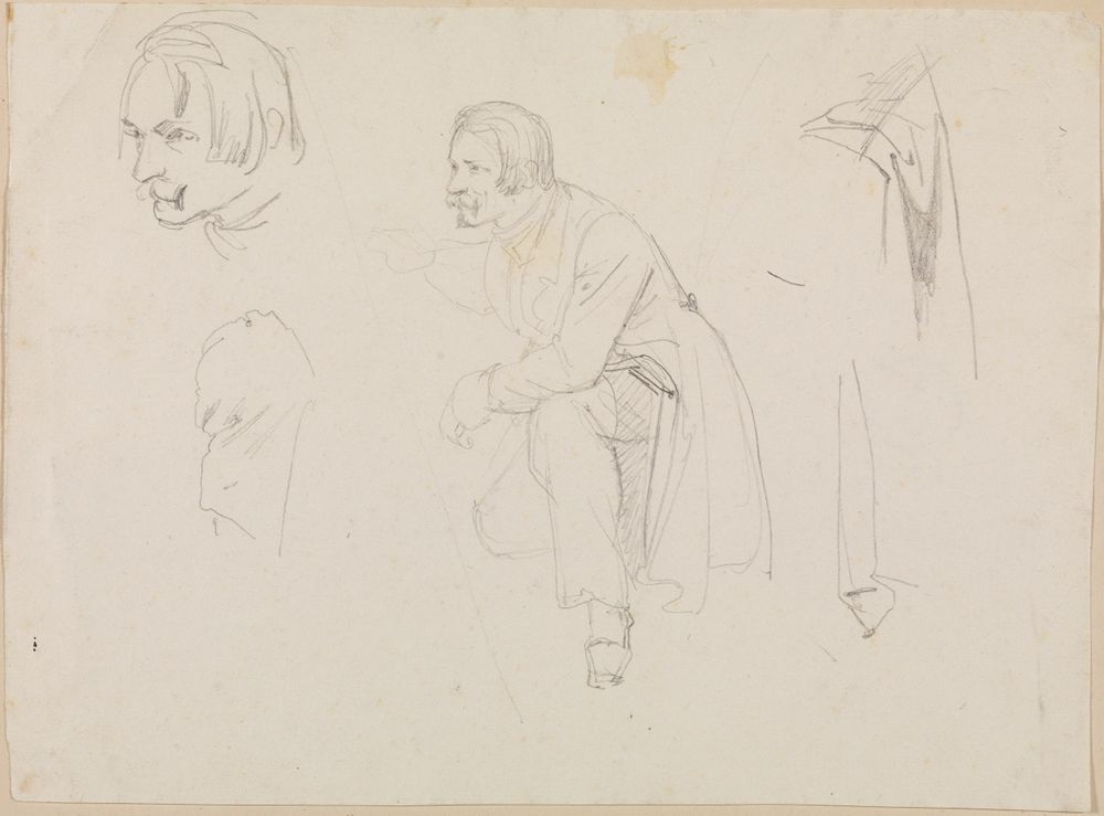 Friedrich Mosbrugger - Kopf-, Figuren- und Gewandstudien