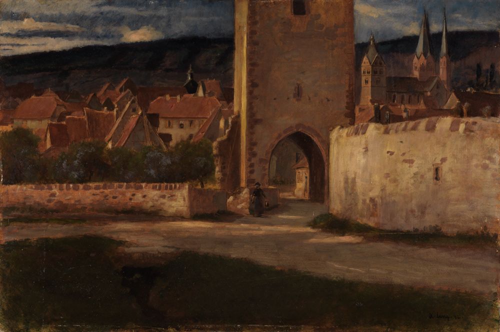 Albert Lang (1847) - An der Stadtmauer von Gelnhausen