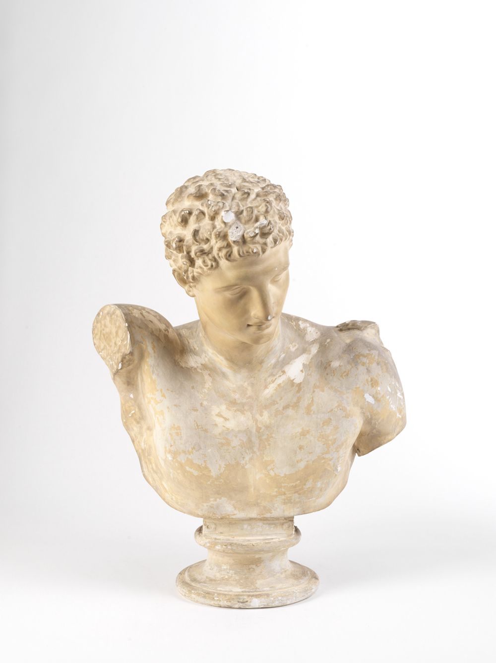 Praxiteles - Kopf des Hermes von Olympia (mit Sockel)