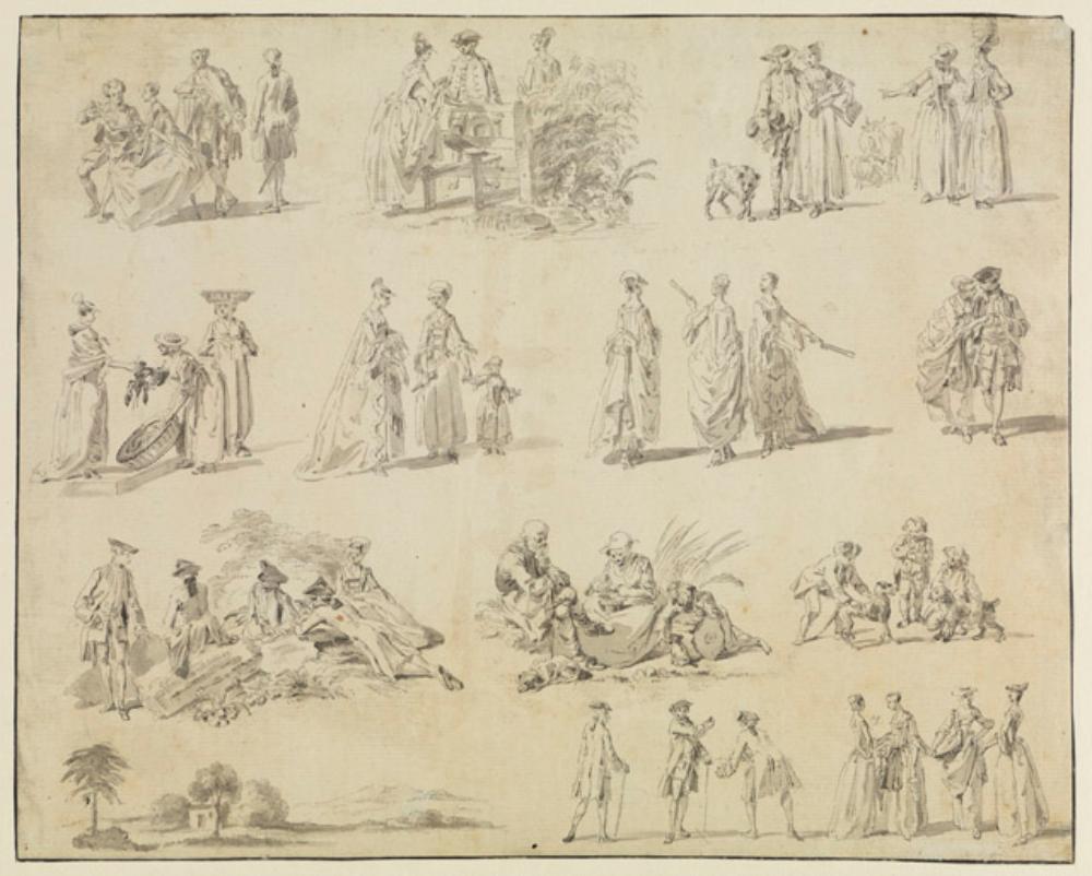 Hubert-François Gravelot - Figurstudien