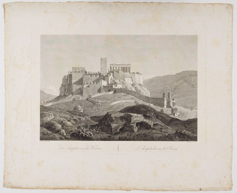 Johann Heinrich Schilbach - Die Acropolis von der Westseite