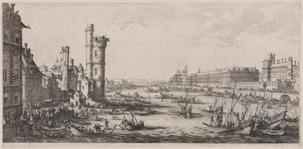 Jacques Callot - Blick auf den Louvre