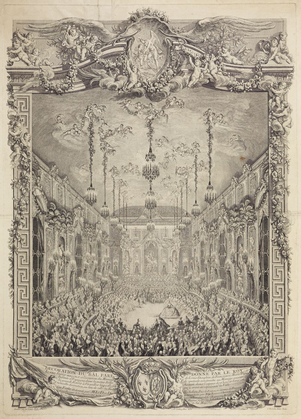 Charles Nicolas Cochin (1688) - Bal Paré der Königin Marie Thérèse in Versailles