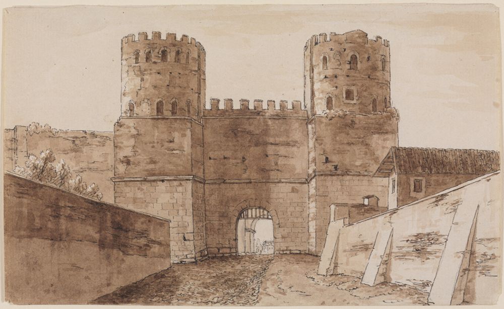 Friedrich Weinbrenner - Die Porta Appia in Rom