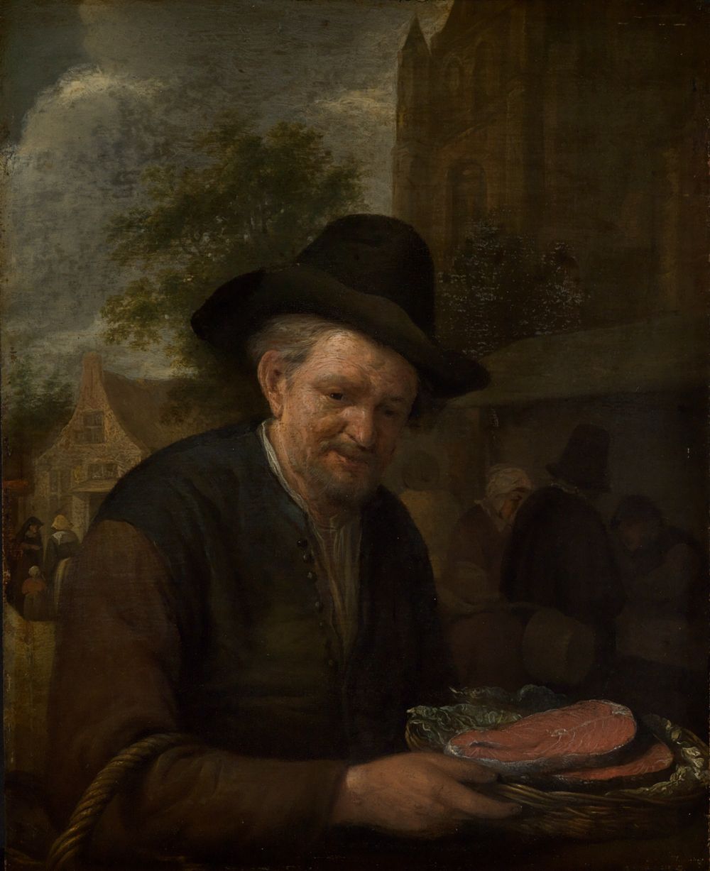 Adriaen van Ostade - Kopie - Fischer mit Lachsschnitten