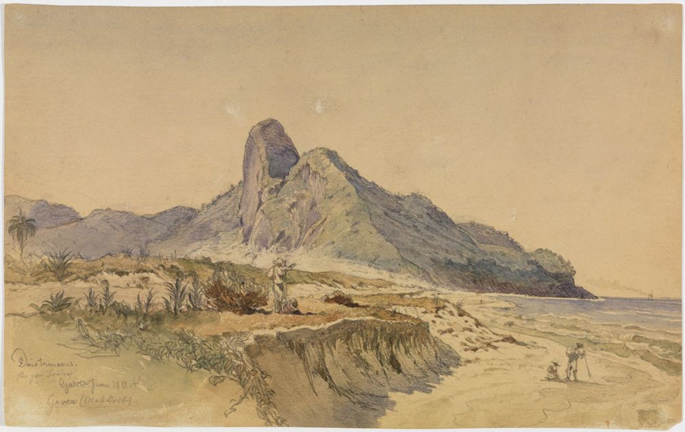 Ferdinand Keller - Die Berge Dois Irmaons am Meer