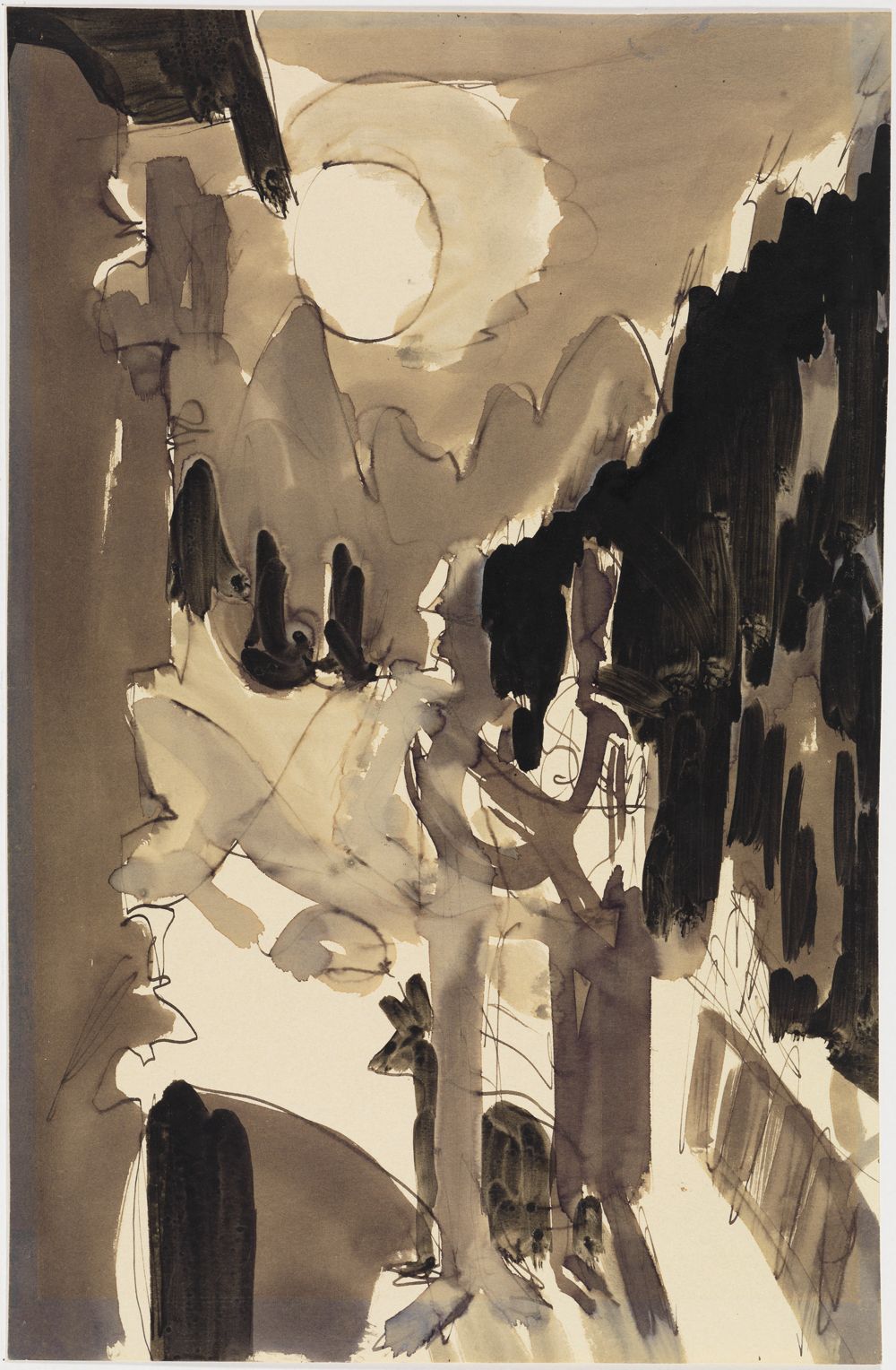 Ernst Ludwig Kirchner - Paar im Mondlicht vor dem Haus