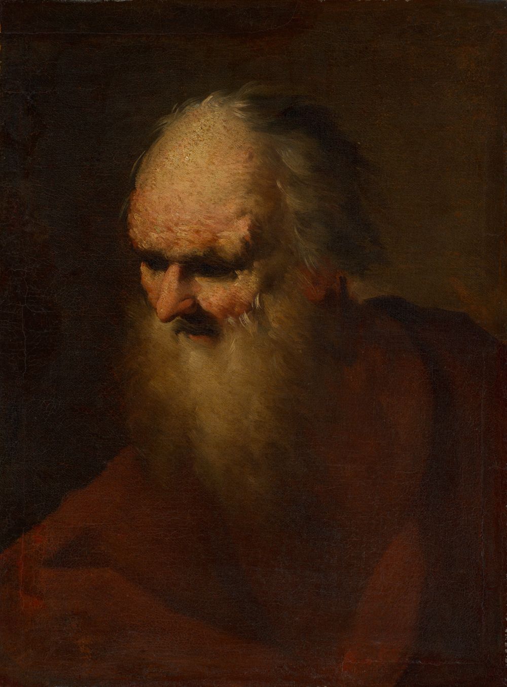 Pietro Francesco Guala zugeschrieben - Brustbild eines bärtigen alten Mannes