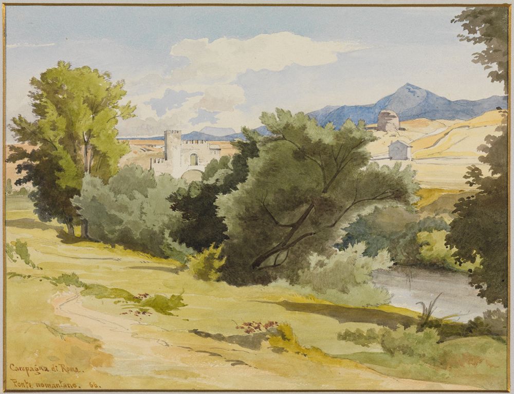 Josef Wilhelm Durm - Campagna di Roma mit Ponte nomentano