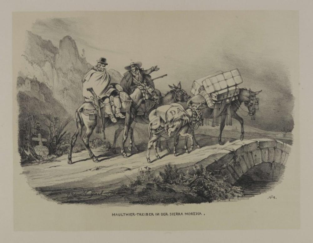 Wilhelm Gail - Maulthier-Treiber in der Sierra Morena