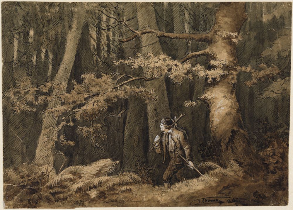 Hans Thoma - Der Jäger im Wald