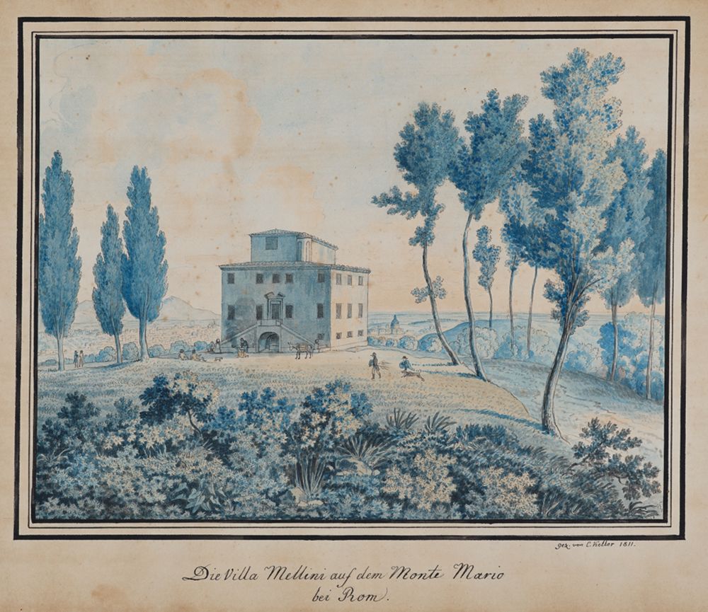 Carl Urban Keller - Die Villa Mellini auf dem Monte Mario in Rom