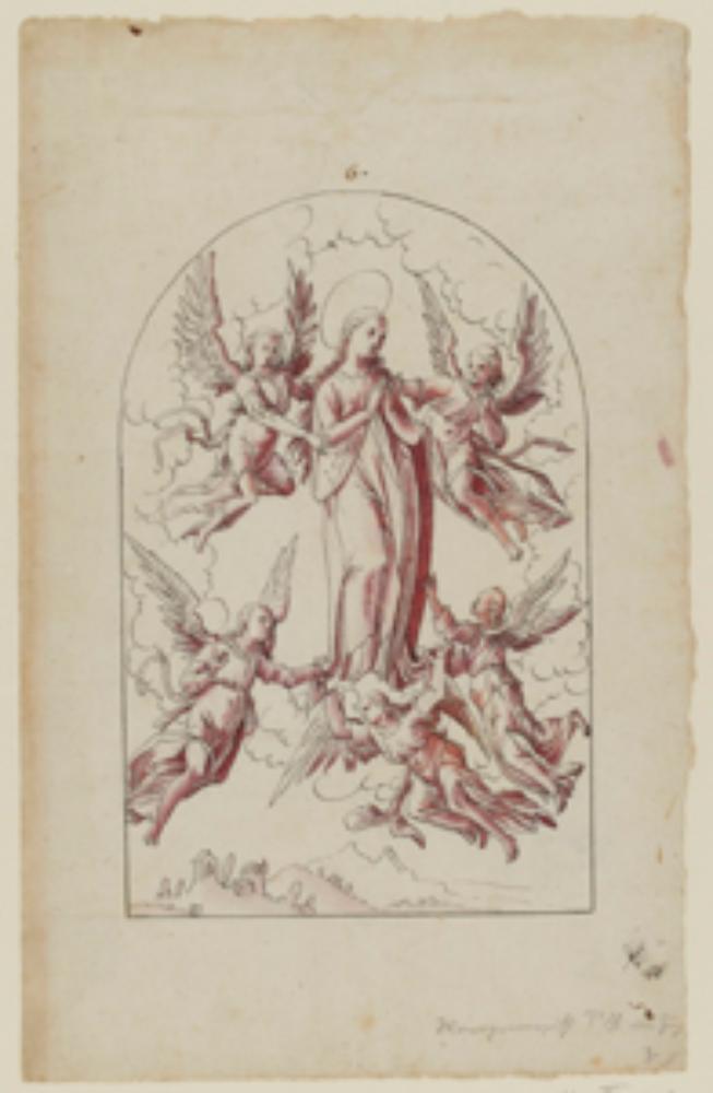 Tobias Müller (1629) - Entwurf für ein Mittelbild mit der Himmelfahrt Mariae