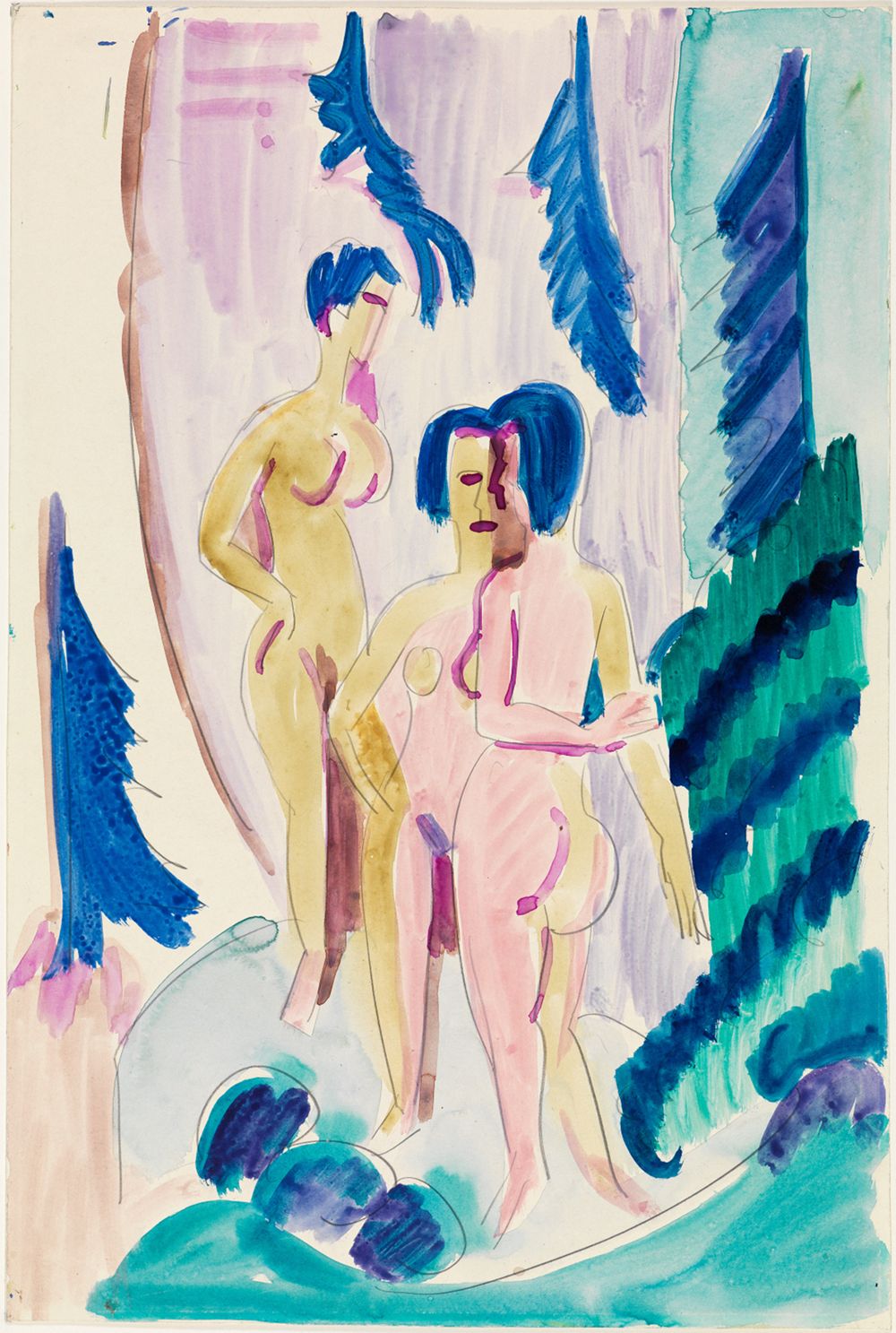 Ernst Ludwig Kirchner - Drei Akte im Bergwald