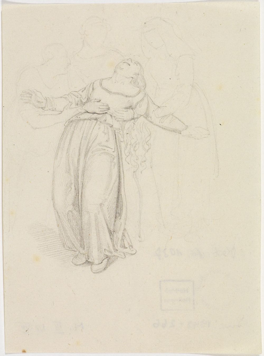 Ernst Fries - Besessene, von drei Personen gestützt (Kopie nach Andrea del Sarto)