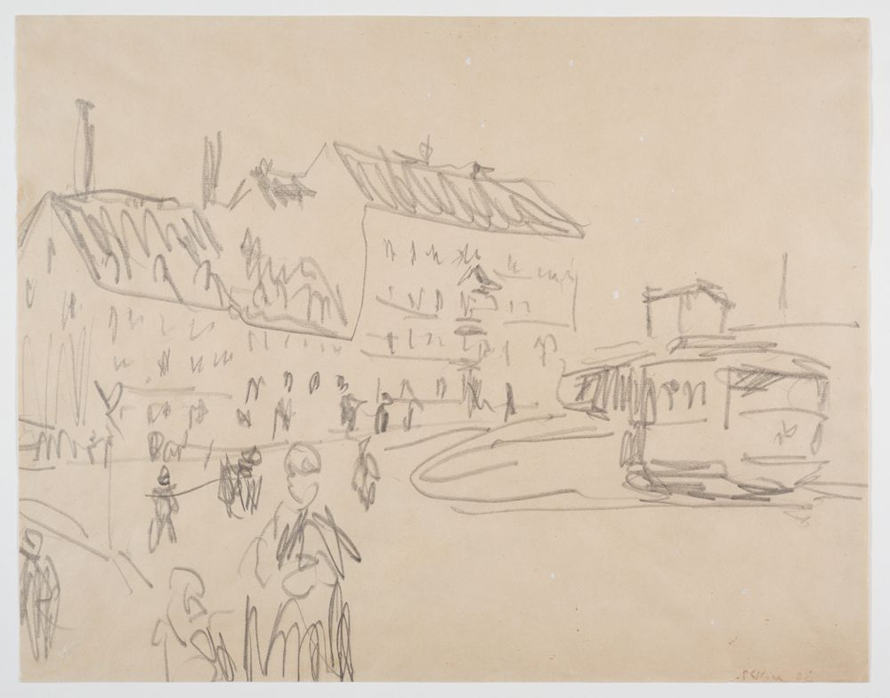 Ernst Ludwig Kirchner - Straßenbahn in Dresden